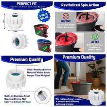 3 Pack Pedal Bearing OCedar Mop Bucket - Easy Fix 90 Rotation Mop Bucket On Market, Compatible With Mop Pedal Clutch Bearing Repair Kit - Initial - View 2