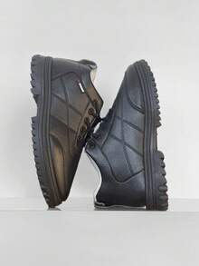 Herren Neue Utility Schuhe, Niedrig, Dicke Sohle, Lässig Lederschuhe, Bequem, Weich, Lässig Schuhe, Schnürung, Importiert, Kochschuhe, Business-Casual Schnürlederschuhe für Herren