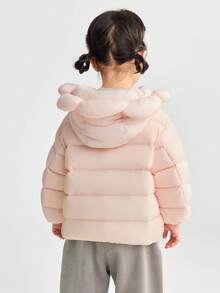 Balabala Jaket Bulu Angsa Musim Dingin 2025 untuk Anak Perempuan, Tahan Air dan Hangat - putih merah - View 3