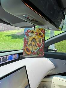 草莓La Chica Fresita空气清新剂，草莓、薰衣草和英国梨的香味，天然空气净化汽车悬挂式香薰片，汽车空气清新剂，香薰放松片，无酒精，耐阳光照射，豪华香氛系列，后视镜悬挂式香薰片，除臭剂，持久留香，男女通用，汽车和衣柜用天然香味空气净化器，五星级酒店级香氛，豪华香氛 - 小蒼蘭與英國梨香水味持續90天100%精油 - 查看 13