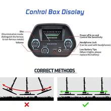 LCD Metal Detectors, High-Performance Waterproof Gold Digger, Adjustable Stem, 8" Coil With Folding Shovel - Lightweight Metal Detectors For Kids Adults - 黑色 - 查看 5