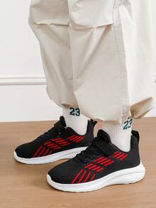 1 Pair 2025 New Style Kids' Casual Sports Shoes, Breathable Multi-Color Options, Non-Stuffy, Bouncy Soft Soles, Fashionable