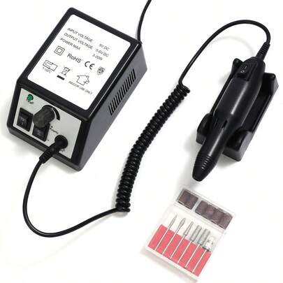 20 000 RPM Nagelborrsats - Elektrisk nagelslipmaskin, Gellackborttagare, Bärbar nagellackmaskin, Manikyrverktyg