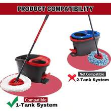 Spin Mop Heads, Mop Replace Easywring 1 - System, Mop Hardwood Floor Cleaning, Washable And Easy To Replace 2 Pack - 2件裝 - 查看 4