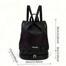 1 pieza Mochila de viaje multifuncional y ligera, con correas de hombro ajustables, adecuada para gimnasio, fitness, danza, playa, puede contener zapatos y baloncesto, mochila de almacenamiento deportiva para hombres con separación de húmedo y seco, bolsa de viaje - Multicolor - Ver 5