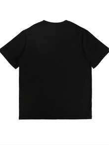 Camiseta para Hombre - Camiseta de Algodón Negro con Cuello Redondo Suave | Camisetas Básicas Clásicas para Verano, un Elemento Esencial Inolvidable para el Guardarropa - Negro - Ver 3