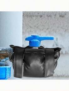 1pc Outdoor Faucet Freeze Cover, Leather Faucet Cover Freeze Protection, Faucet Freeze Protection Cover - Black - View 4