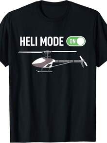 Helicopter Pilot - Heli Funny RC Helicopter Flight Mode ON T-Shirt - 款式24 - 查看 1