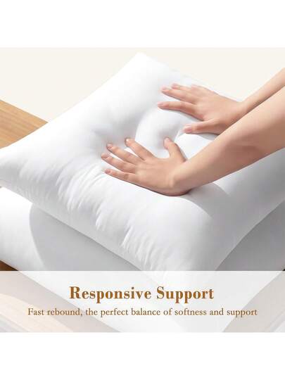 Farfallarossa Wit Kussen Core Pieces Ultra Zachte Hypoallergenic Pillow, Cervical Support, Breathable Com Tafel Double Bed Pillowcases view 4