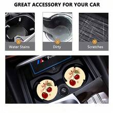 2pcs Car Cup Coaster, Stylish & Durable Fast-Drying Car Cup Mat