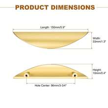 4pcs Cabinet Pulls, Cabinet Handles, Drawer Pulls Hole Center, Cabinet Door Pulls, Kitchen Cabinet Hardware For Drawer Dresser, Cupboard Wardrobe - Gold - View 2