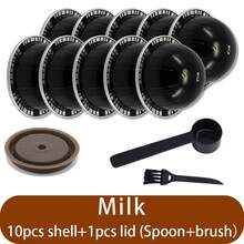 10pcs Black Aluminum Capsule Shells With Silicone Lids, Reusable Around 100 Times, DIY Powder Capsules Back To School - Black - View 10