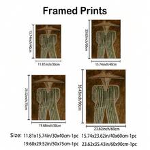 1pc Framed Figure In Hat Art, Ideal For Adding An Artistic Vibe To Living Rooms, Bedrooms Or Art - Themed Spaces, Suits Art Enthusiasts, Wall Arts, Posters Home Decoration Materials For Bars, Restaurants, Cafes Pubs, Room - Nhiều màu - Xem 7