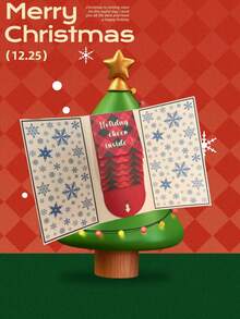 Libreta de tarjetas de regalo con diseño de cascada hecha a mano, tarjeta de regalo de cumpleaños con diseño de cascada para mujeres y hombres, libreta de tarjetas de Navidad, diseño desplegable de libro de tarjetas de regalo, libreta de tarjetas de regalo de mensaje DIY, regalos navideños.