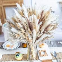 50pcs/115pcs/38pcs/Set Life-Like Reed & Rabbit Tail Artificial Flower Set - Elegant Decor ForHome, Office, & Events, Perfect Gift For Any Occasion
