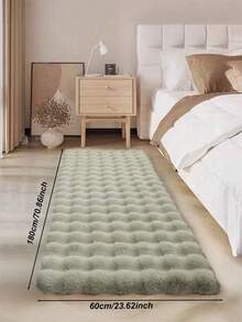 1 Stück mintgrüner Bubble-Plüschteppich, minimalistischer Stil und Ästhetik, aus Polarfleece gefertigt - weich, sanft, bequem, leicht zu reinigen, seidenartig, warm, niedlich - geeignet für Flur, Küche, Waschraum, Badezimmer, Studentenwohnheim, Sofa, Schlafzimmer, Wohnzimmer, Waschtisch, Stuhl, Teppich, modischer Teppich