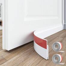 ALQD 2 Pack Under Door Draft Stopper, 39 Premium Door Sweep Seal Strip Door Weather Stripping, Save & Easy Instal Sound Proof Bottom Seal - Keeping Out Cold/Hot & Noise - White - View 12