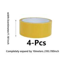 1卷重型双面网格胶带，防水高粘性地毯边缘固定胶带，网格双面胶带，超强双面胶带，强力双面纱布纤维网胶带，黄色重型布胶带，适用于办公室和家庭，双面高粘度网格胶带