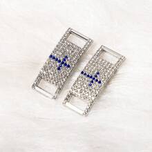 1 Paar Strass Kreuz Schnürsenkel Charms - Glitzernder Schuh Dekor für Sneaker - Schuh Accessoires für Modebewusste