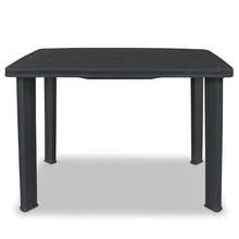 Garden Table Anthracite 101x68x72 Cm Plastic - Multicolor - View 2