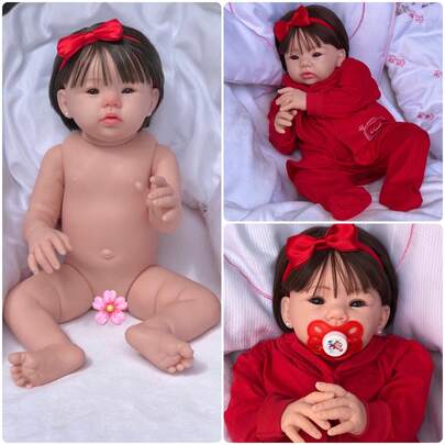Bebê Reborn real menina cabelo realista promoção confira