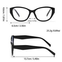 1 Pair Elegant PC (Polycarbonate) Full-Rim Square & Round Fashion Glasses, Suitable For Spring, Summer, Autumn, Winter, Photography, Gifts, Minimalist & Versatile
