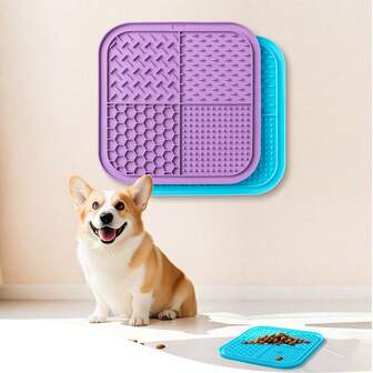 Pet Silicone Licking Mat, Anti-Slip Slow Feeder Bowl For Cats And Dogs