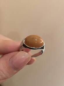 2pcs Fashionable Personalized Retro Mori Design Natural Stone Adjustable Open Ring Suitable For Women's Daily Wear And Party, Photography Accessory, Birthday Gift For Bestie