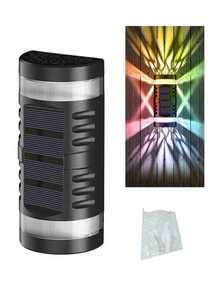 1 件太阳能 LED 壁灯，防水装饰镂空图案户外壁灯，带双灯控制，适用于户外花园、别墅庭院、街道、阳台、墙壁氛围装饰秋季装饰家居装饰户外装饰 - 黑色 - 查看 13