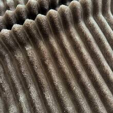 1pc Soft Vintage Style Faux Fur Blanket - Cozy Choice For Sofa And Chairs, Striped Pattern, Machine Washable, Polyester Blend, Comfortable For All Seasons, Chair/Bed Cover | Soft Blanket | Polyester Blend, Rabbit Decor - Mocha Brown - View 9