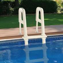 Swimming Pool Ladder, 75°Inclined 5-Step Double Handrails Stair, Non-Slip Heavy Duty Steps, Load Capacity 300 Lb, For 48-54 In Inground & Above-Ground Pools Of Any Deck Surface Indoor & Outdoor - 75°Inclined 5-Step - 查看 1