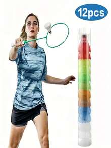 12/20pcs Colorful Badminton Shuttlecocks, Made Of Indoor/Outdoor Windproof Nylon Material, Suitable For Badminton Matches And Training, Rainbow EVA Feather Heads - Polyamide Badminton Shuttlecocks, Indoor/Outdoor Sports Play, Lightweight And Easy To Track, Badminton Accessories, Badminton Training Supplies, Suitable For Outdoor Sports, Sports Accessories, Physical Education, Playground, Yard Activities, Family Entertainment, Exercise Equipment, Gifts For Men And Women
