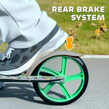 QABA Scooter For Kids Ages 6-12, Kick Scooter With Adjustable Height, 200mm Big Wheel, Foldable Stunt Scooter For Boys And Girls, Green - Green - View 6