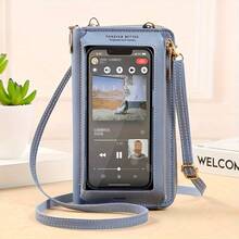 触屏手机包 女式斜挎包 防盗多功能单肩透明迷你小包 手机包 妈妈包 圣诞节 万圣节 感恩节礼物 女士小巧斜挎包 手机钱包