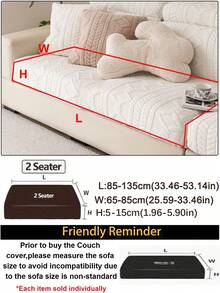 1 pieza Funda de sofá de tela de felpa beige, elástica y no deformante, amigable con la piel y cálida, amigable con las mascotas, protector de sofá lavable a máquina, adecuado para sofá reclinable en forma de L (disponible en varios tamaños), decoración de otoño, decoración de habitación, vuelta al colegio, útiles escolares