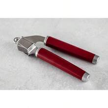 Trituradora de prensa de ajo, utensilios de cocina de acero inoxidable, cesta extrable, rojo imperio - Rojo Imperio - Ver 6