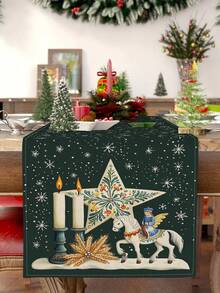 1 pièce Chemin de table étoile de Noël, Chemin de table décoratif de Noël, Chemin de table aspect lin de Noël, Chemin de table, Chemin de table, 1 pièce Chemin de table, 4 pièces Sets de table, 1 pièce Housse de coussin, 3 produits disponibles, Décoration saisonnière d'intérieur/extérieur, Décoration de maison d'hiver, Décoration de Noël, Décoration de chambre de Noël, Décoration de fête de Noël