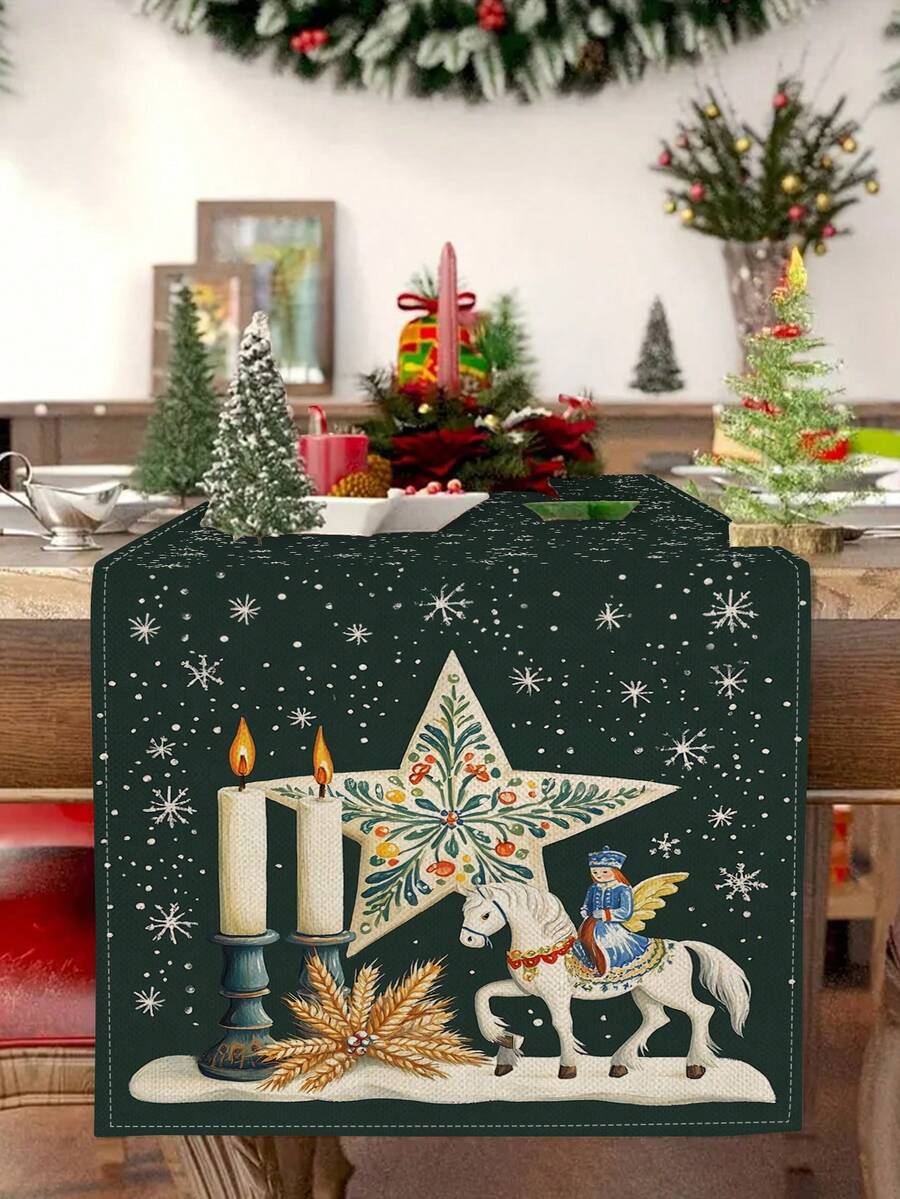 1 pièce Chemin de table étoile de Noël, Chemin de table décoratif de Noël, Chemin de table aspect lin de Noël, Chemin de table, Chemin de table, 1 pièce Chemin de table, 4 pièces Sets de table, 1 pièce Housse de coussin, 3 produits disponibles, Décoration saisonnière d'intérieur/extérieur, Décoration de maison d'hiver, Décoration de Noël, Décoration de chambre de Noël, Décoration de fête de Noël