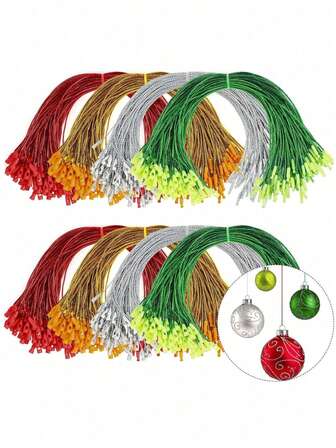 100pcs Christmas Ornaments Hanger String Ornament Hook Hanging Ropes String Christmas Decorations Gift Packaging Ribbon,Christmas, Home Decor, Offices Decor, Theme Party Decor, Christmas Decor Winter Room Decor Christmas Decorations Home Christmas Gifts Christmas Decor