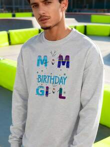 Frozen Mom Of Birthday Girl Family Party Snowman Cute Funny Long-Sleeve Sweatlong-Sleeve Sweatshirt - Xám - Xem 4