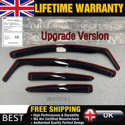 GEARZAAR WIND DEFLECTORS For  FOCUS Mk3 4/5 Door Hatchback Saloon 2011-Onwards 4pcs