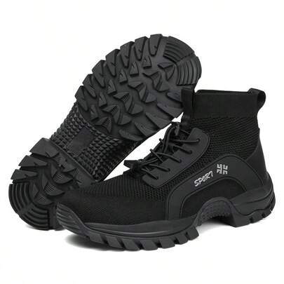 户外徒步鞋，耐磨透气高帮登山靴，男女款轻便越野狩猎骑行鞋，编织工作靴，摩托车鞋