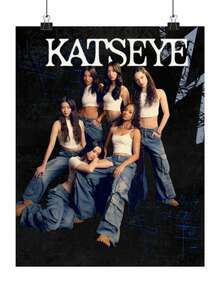 1 tranh in nghệ thuật KATSEYE không khung, trang trí tường, poster Katseye, tranh nghệ thuật Kpop Katseye, đồ trang trí lấy cảm hứng từ người hâm mộ Katseye, poster ban nhạc Kpop độc đáo - Nhiều màu - Xem 4