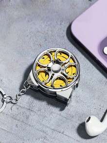 1 件/多色可伸缩迷你卷尺带钥匙扣 - 不锈钢防锈空心小尺子，耐用、防水、防潮，便携式工具，方便放在口袋中，适合礼物、学校活动和日常使用，紧凑的设计，易于阅读的标记，可伸缩卷尺