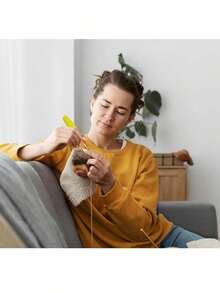 Set de 5 piezas de kit de mangos con agarre ergonómico, ganchos de 2mm a 10mm con agarres cómodos, colores surtidos (rojo, morado)