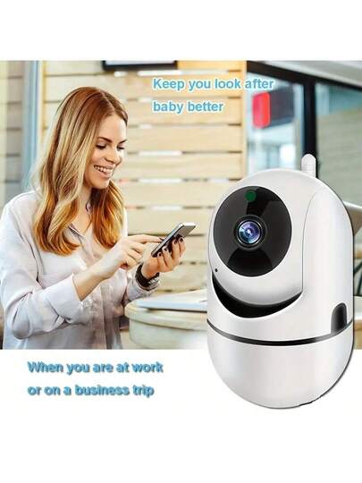 HD Night Vision Indoor Camera, Pet Security 360 Degree Home Wireless Dog/Cat Camera 2.4 GHz WiFi, Slimme Phone Application, Built In Outdoor Baby Monitor, Audio Video Recording Function. view 2