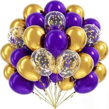 Bộ 32 bóng bay lấp lánh màu tím đậm mờ, vàng kim loại và vàng sáng bóng 12 inch, thích hợp cho sinh nhật, đám cưới, ngày lễ tình nhân, giáng sinh, năm mới, lễ khai mạc, trang trí nhà cửa, sắp xếp bóng bay, tiệc bóng bay, đạo cụ chụp ảnh, phông nền chụp ảnh, trang trí tĩnh vật - vàng tím - Xem 1