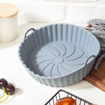 1PC Silicone Air Fryer Liners, Round Non Stick Air Fryer Basket, Reusable Air Fryer Liners, For Restaurant And Kitchen, Air Fryer Accessories, Kitchen Accessories