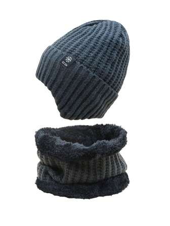 2 st/set stickade öronvärmare för tonårspojkar, mössa och halsduk, termiskt fodrade, tjocka och varma vinteraccessoarer för pojkar över 8 år