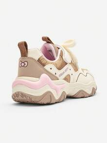 Balabala Girls Running Shoes, 2025 Autumn Winter Fashion Sneakers, Lightweight & Cozy - Light Khaki - View 5